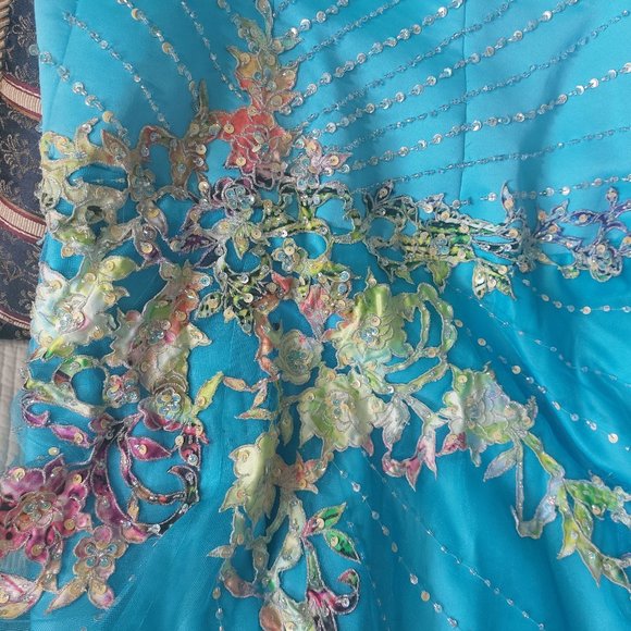 Aqua Blue Formal Gown - Picture 2 of 5